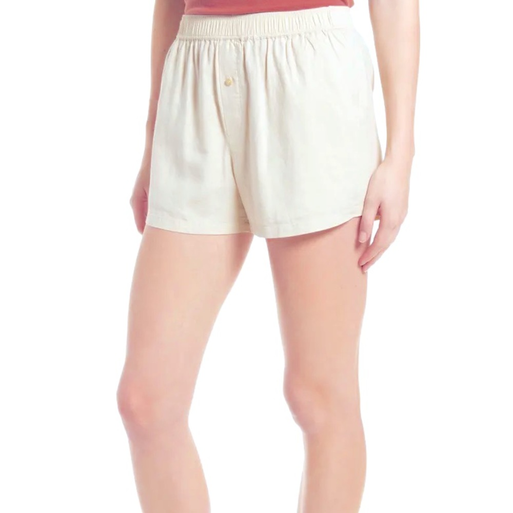 Treasure & Bond linen blend shorts cream XL